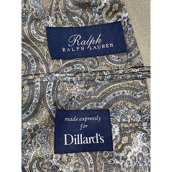 Polo Ralph Lauren Blazer Silk & Wool Blend Size 40R Tan Paisley Lining MSRP $295 - Picture 8 of 9